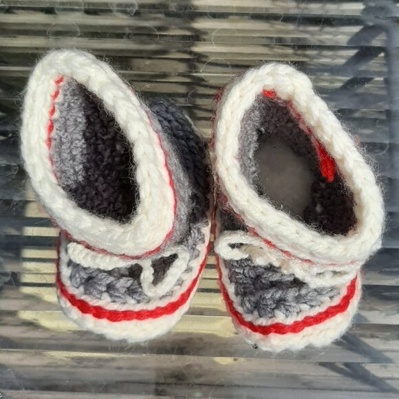 Handmade Baby Toddler Kids Anti-slip Floor Socks Shoes Slippers for 0-24 Months - Picture 5 of 8